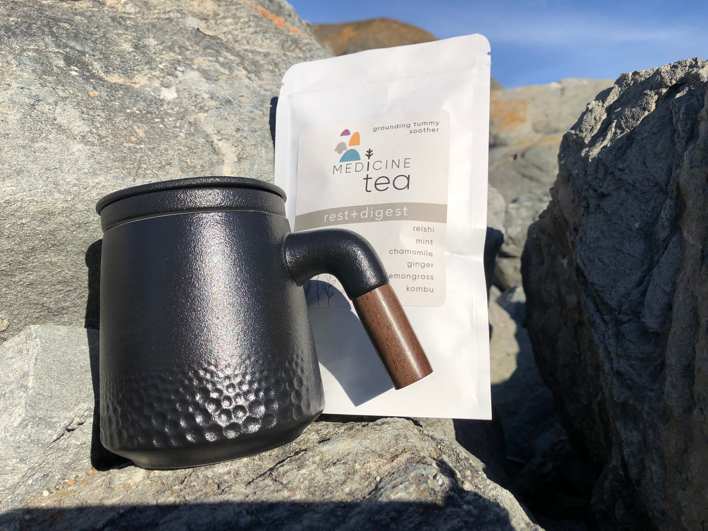 tea + mug gift set | all 4 blends | free ceramic mug + infuser